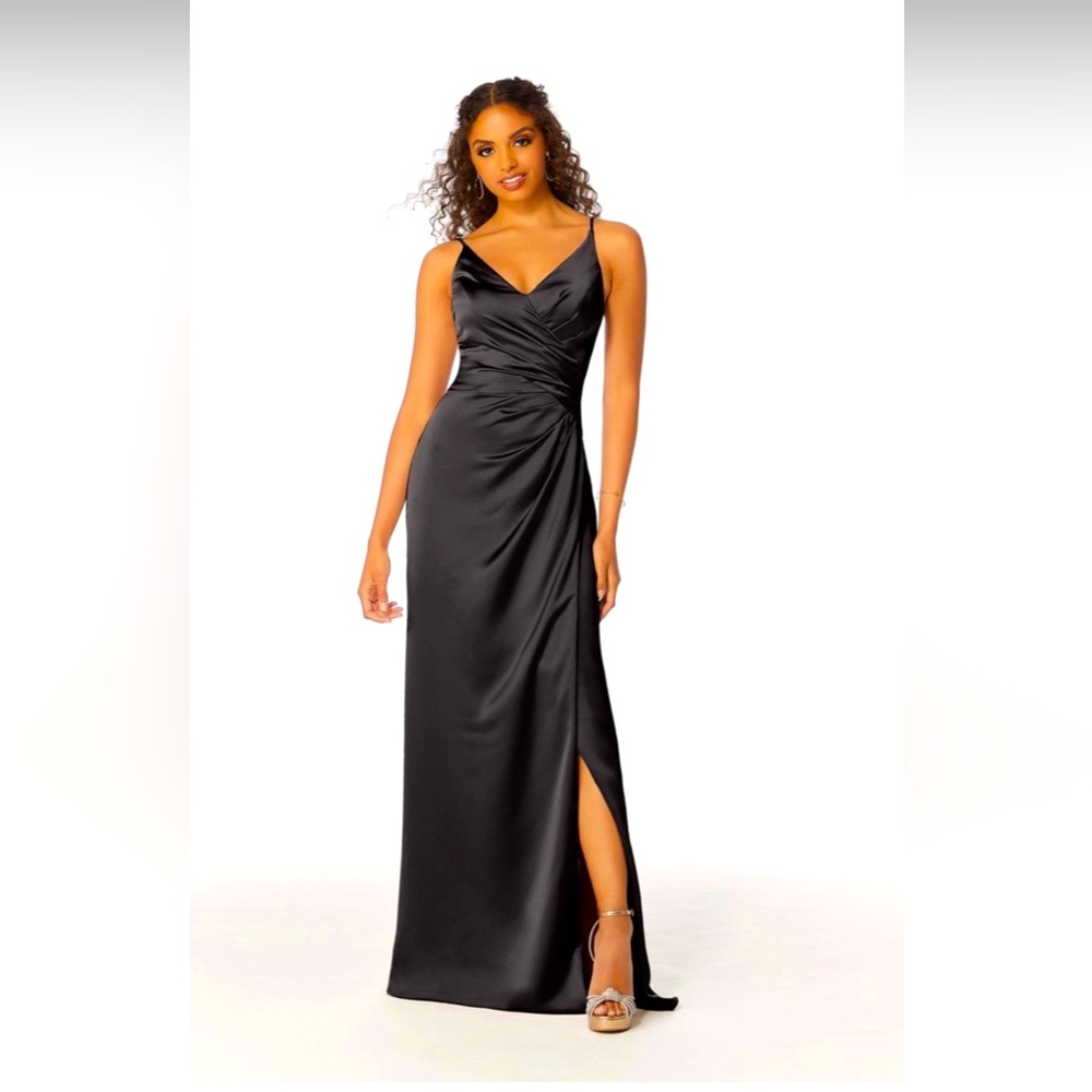 Black Dress in silky satin